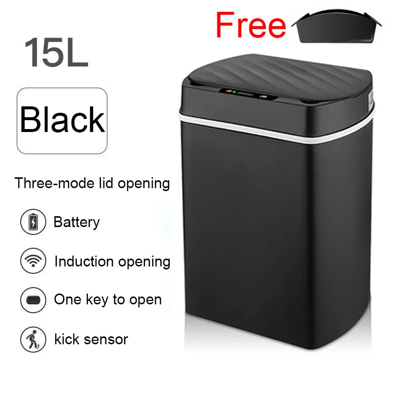 Smart Trash Can for Kitchen House Smart Home Dustbin Wastebasket Bathroom Automatic Sensor Trash Can Garbage Bin Cleaning Tools