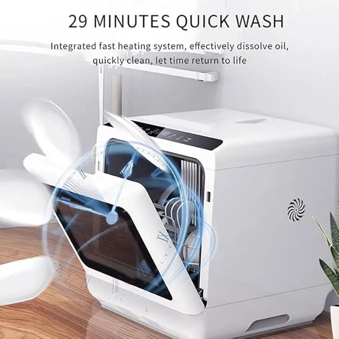 Smart Mini Dishwasher Countertop 6-8 Sets With Air Drying & Sterilization Function For Kitchen